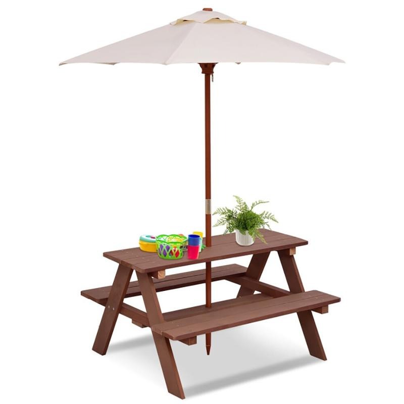 Conjunto de Mesa y Bancos de P - Kids Outdoor Bench Table reseña y precio