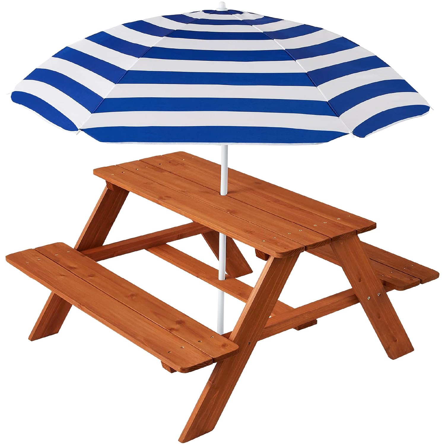 Mesa de picnic de madera para  - Kids Outdoor Bench Table reseña y precio