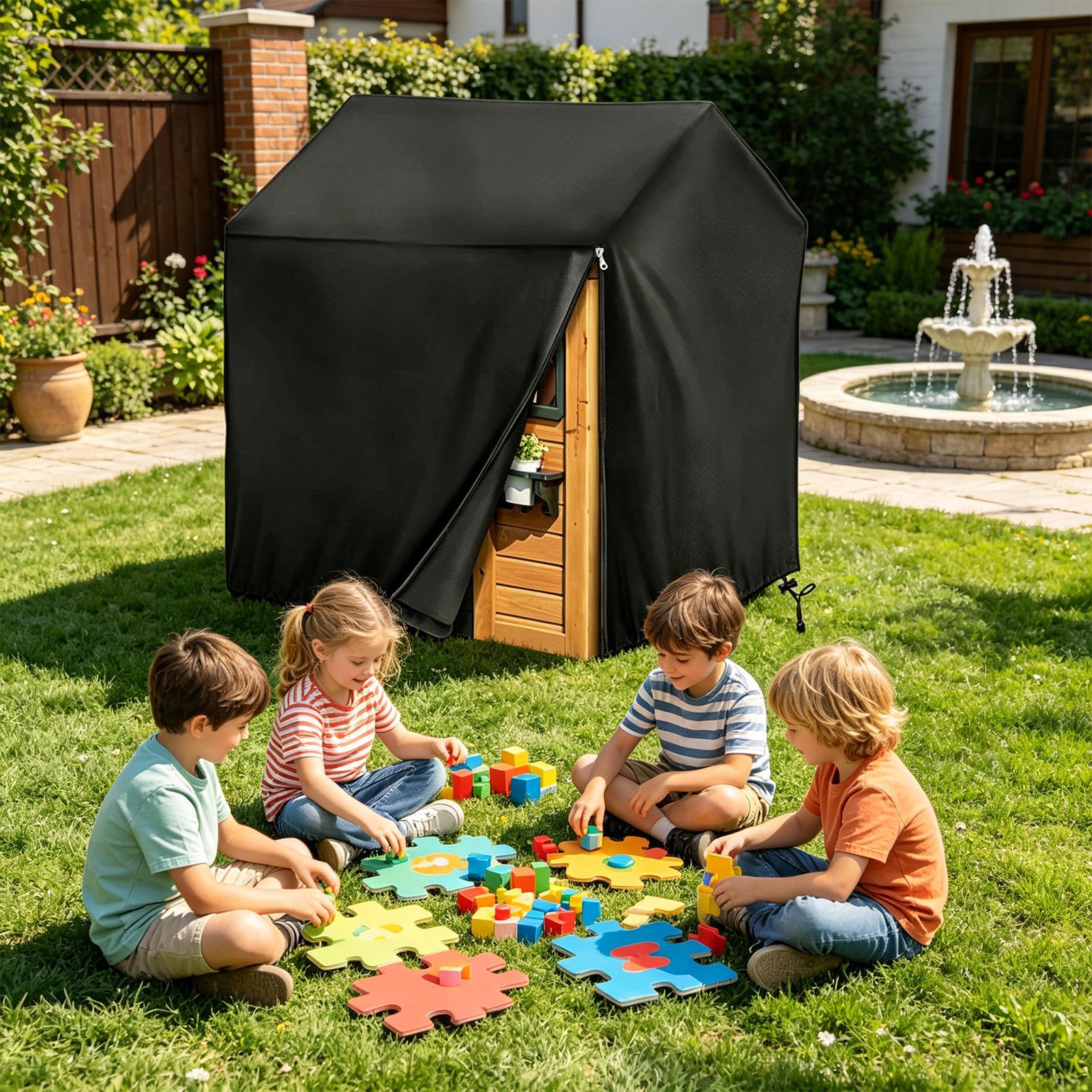 Cubiertas para casas de juegos - Kids Outdoor Playhouse reseña y precio
