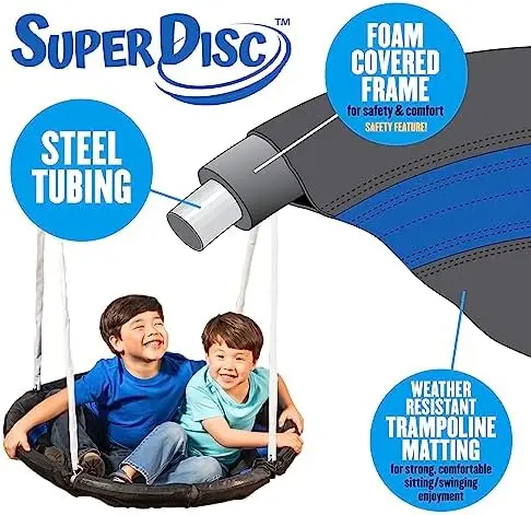 Más Diversión con Columpios -  - Kids Outdoor Swing Set With Slide reseña y precio