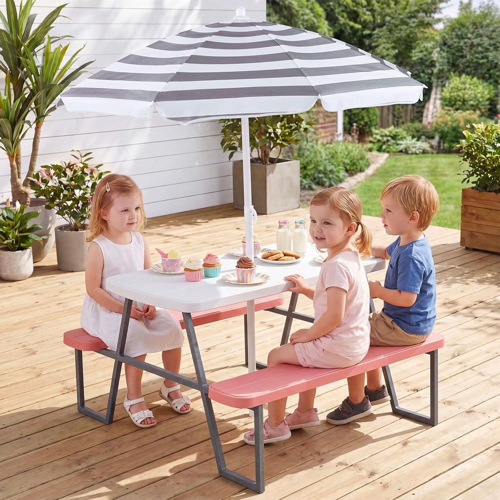 Mesa de Picnic para Niños, Jue - Kids Outdoor Bench Table reseña y precio